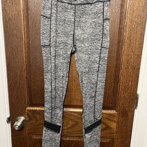 Gray and Black Athletic Leggings